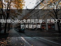 揭秘糖心vlog免费网页版：忽略不了的关键步骤