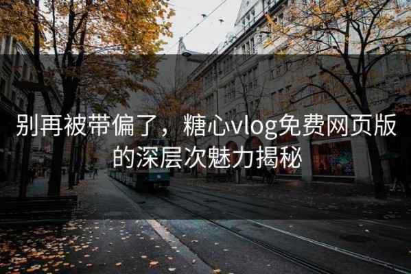 别再被带偏了，糖心vlog免费网页版的深层次魅力揭秘
