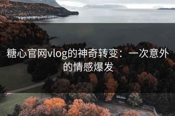 糖心官网vlog的神奇转变：一次意外的情感爆发