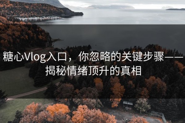 糖心Vlog入口，你忽略的关键步骤——揭秘情绪顶升的真相