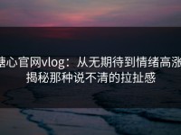 糖心官网vlog：从无期待到情绪高涨，揭秘那种说不清的拉扯感