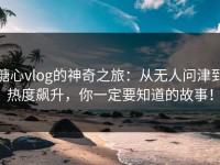 糖心vlog的神奇之旅：从无人问津到热度飙升，你一定要知道的故事！