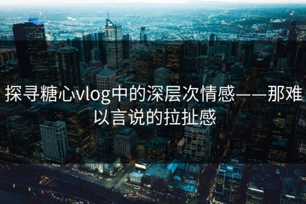 探寻糖心vlog中的深层次情感——那难以言说的拉扯感