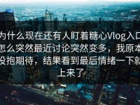 为什么现在还有人盯着糖心Vlog入口怎么突然最近讨论突然变多，我原本没抱期待，结果看到最后情绪一下就上来了