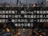 别再被带偏了，糖心vlog下载安装竟然藏着不少细节，难怪最近总有人反复提它，确实有原因，这一次真的很难装作没看见