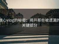 糖心vlog的秘密：揭开那些被遗漏的关键部分