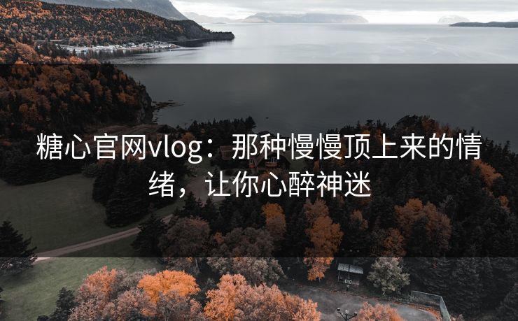 糖心官网vlog：那种慢慢顶上来的情绪，让你心醉神迷