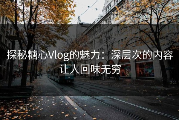 探秘糖心Vlog的魅力：深层次的内容让人回味无穷