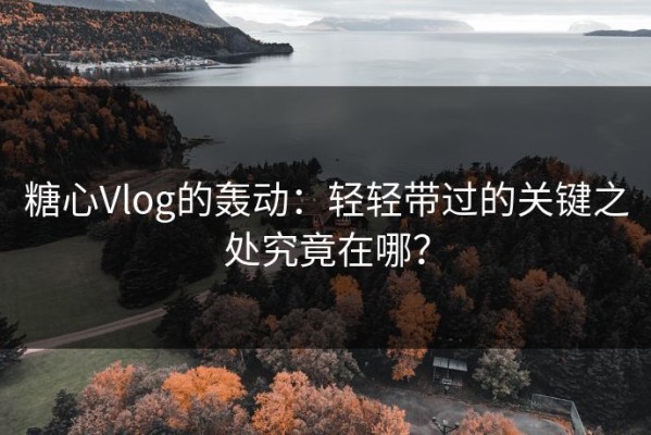 糖心Vlog的轰动：轻轻带过的关键之处究竟在哪？