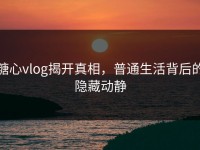 糖心vlog揭开真相，普通生活背后的隐藏动静