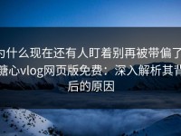 为什么现在还有人盯着别再被带偏了，糖心vlog网页版免费：深入解析其背后的原因