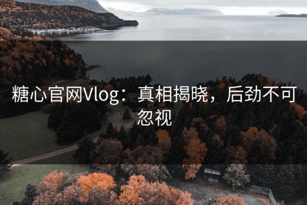 糖心官网Vlog：真相揭晓，后劲不可忽视