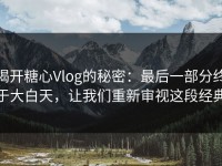 揭开糖心Vlog的秘密：最后一部分终于大白天，让我们重新审视这段经典