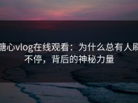 糖心vlog在线观看：为什么总有人刷不停，背后的神秘力量