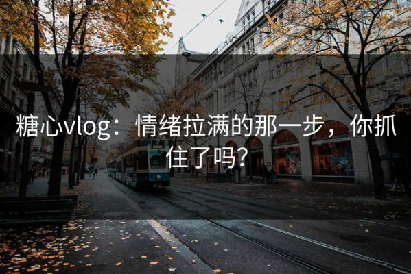 糖心vlog：情绪拉满的那一步，你抓住了吗？