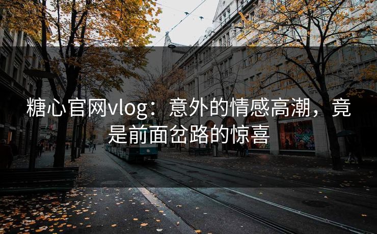 糖心官网vlog:意外的情感高潮,竟是前面岔路的惊喜 糖心官网vlog:意外的情感高潮,竟是前面岔路的惊喜